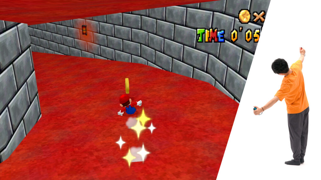 Super Mario 64 DS in Lenkrad-Haltung