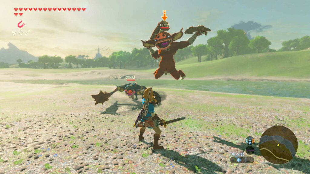 Link im Kampf gegen zwei Bokoblins